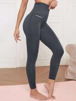 Monos de color sólido de entrenamiento de cintura alta para mujer de yoga sin costuras, ropa deportiva para gimnasio - details 5