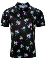 Polo de manga corta para hombre con estampado 3D de Hawaii, camiseta holgada de gran tamaño, top callejero genial, traje de verano - details 3