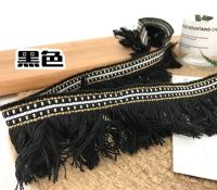 WM Cinta de Encaje Benang Emas Pita Rumbai de 5 yardas para Decoración de Boda y Fiesta Material de Tela de Malla Tipo de Poliéster Producto Normal - details 0