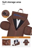 Cuero de la PU con las ruedas, bolso impermeable del equipaje de los hombres del traje del negocio, bolso del viaje - details 7