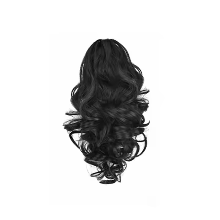 Extensiones de cola de caballo, Clip de garra, peluca de cola de caballo, Clip en Natural, corto, ondulado, rizado, cola de caballo falsa y esponjosa, postizo para uso diario - 1