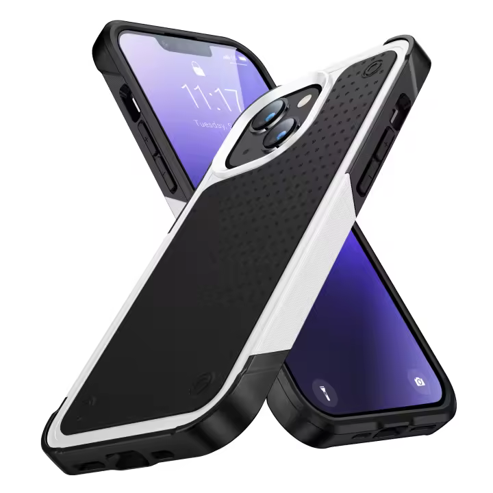 Compatible con iPhone 16 15 14 13 Pro Max Teléfono PC + Funda Protectora de Doble Capa TPU a Prueba de Golpes - 1