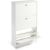Mínimalista Diseño de Puerta Oscilobatiente 6 Baldas para 28 Zapatos Estructura Blanco/Taupe - details 23