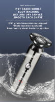 Kemei-Afeitadora eléctrica de 3 cuchillas para hombre, maquinilla de afeitar flotante rotativa recargable, recortadora de pelo y barba, pantalla LCD, máquina de afeitar húmeda y seca - details 6