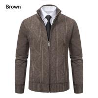 Chaqueta gruesa para hombre, cárdigan de punto con cuello levantado, cálido, para otoño e invierno - details 13