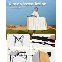 Mesa plegable enrollable de camping de aluminio portátil con bolsa de transporte - Mesa de picnic con soporte de hasta 80 kg - details 18