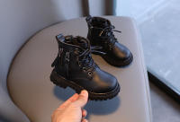Botas De Goma Para Niños Y Niñas Invierno Cálidas Con Algodón Botas De Tobillo Doble Cierre De Cremallera Para Jardín De Infantes - details 7