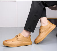 Zapatos de herramientas yuppie de moda transpirables y versátiles, zapatos casuales de suela blanda de cuero genuino para hombres - details 24
