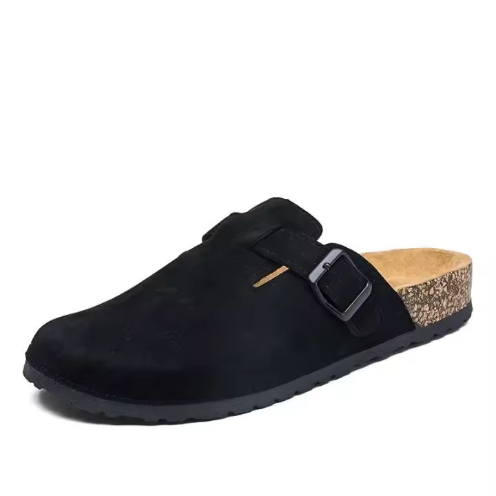 Nuevos zuecos de mujer de alta calidad, mulas, gamuza, zapatos informales antideslizantes de marca de moda de verano a bajo precio, de talla grande 47 - 1
