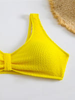 Bikini de cintura alta para mujer, traje de baño deportivo unicolor, traje de baño Sexy a rayas, ropa de baño para mujer, ropa de playa 2025 - details 9