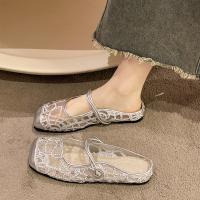 Sandalias de Malla Müller Zapatillas de Moda de Verano para Mujeres Zapatos de Cabeza de Bolsa Xiaoxiangfeng - details 1