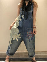 Vaqueros Femeninos de Moda Coreana 2023 Pantalones Casuales Vintage de Jeans para Mujer Talla Grande Estilo Printed Denim Tallas Cortas - details 3