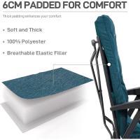 Silla de Camping Plegable Capacidad de 150 kg Respaldo Alto tamaño pequeño Plegable Silla de jardín Acolchada de Lujo con 4 Posiciones, Silla de Pesca Ajustable para balcón - details 39