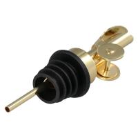 Decantador de tapa automática de acero inoxidable dorado, 4 piezas, tapa automática de acero inoxidable, tapón de vino - details 4
