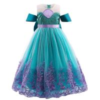 Vestido con luz LED, vestidos de princesa para niñas, disfraz de Sirenita Ariel, disfraz de carnaval, fiesta de cumpleaños, vestido elegante para niños - details 2