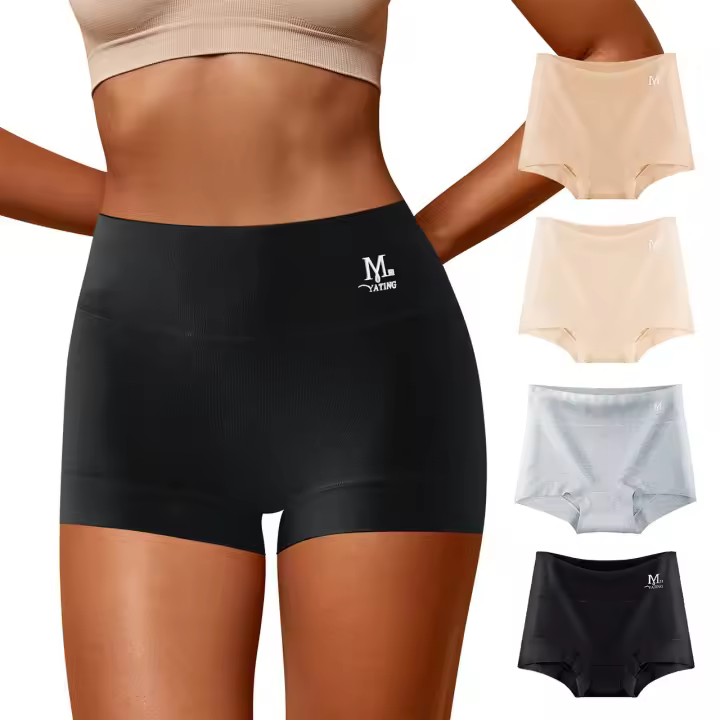 4 Uds. Pantalones de seguridad dos en uno, ropa interior sin desgaste, ropa interior para mujer, Boxers que contraen el vientre, artículo único, paquete múltiple - 1