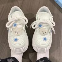 Zapatillas Deportivas con Plataforma Azul Kawaii Zapatos Blancos Coreanos Informales para Mujer - details 10