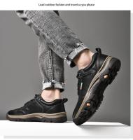 Zapatillas de deporte de alta calidad para hombre, zapatos informales de cuero para hombre, calzado deportivo Retro transpirable para caminar, zapatillas de senderismo al aire libre - details 7