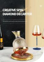 Vaso giratorio de 360 ​​grados de alta calidad, dispensador de 1500ml, botella, whisky, champán, barra de regalo, cristalería decorativa - details 1