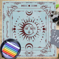 Mantel de Altar de Mezcla de Tarot y Luna Estilo Boho para Decoración Espiritual - details 1
