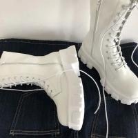 Botas a media pantorrilla con cordones y cremallera para mujer, botines deportivos con plataforma, otoño e invierno, novedad de 2021 - details 16