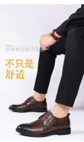 Primera capa de piel de oveja de los hombres de negocios casual zapatos de cuero formal zapatos de los hombres. - details 2