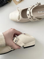 Zapatos Mary Jane de tacón grueso, estilo francés, nuevos, elegantes, de noche, con punta cuadrada y boca ligera, para mujer. - details 12