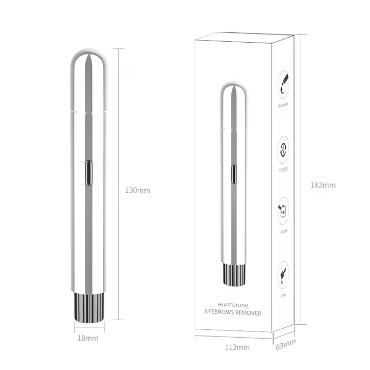 Recortador de cejas eléctrico de concha de metal Instrumento de afeitado automático Recortador de cejas eléctrico doméstico Tipo recargable femenino - 1