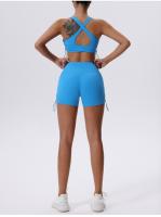 Conjunto Deportivo de Yoga sin Costuras para Mujer, Sujetador Deportivo y Leggings Cortos para gimnasio, 2 Piezas - details 4