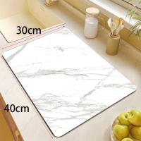 Alfombrilla de secado de platos blanca, esterilla de piedra antideslizante superabsorbente, tecnología de secado rápido, 1 piezas - details 7