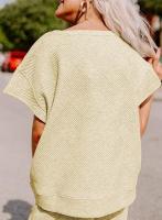 Conjunto Mujer Verano 2025 |   Top Corto + Pantalón Holgado |   Tela Texturizada Premium |   Moda Casual y Elegante" - details 3