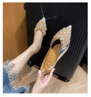 Zapatos de punta para mujer, planos, nuevos de primavera y otoño, zapatos de boca ligera plateada, suela suave para mujer de talla grande, zapatos de dama. - details 10