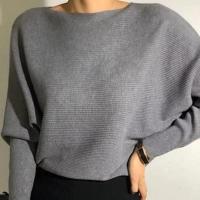 Suéter grueso con manga de murciélago para mujer, ropa para exteriores de otoño e invierno, suéter de punto versátil suelto e informal - details 4