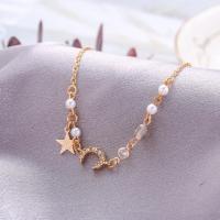 Pulsera de diseño de nicho para mujer, brazalete de perlas de luna y estrella, Simple, a la moda, de lujo - details 3