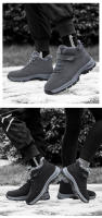 Botas de nieve zapatos de algodón engrosados ​​apilados de invierno para hombres y mujeres zapatos altos de tubo medio cálido - details 7