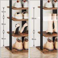 Zapatero, Estante Zapatero, Estantería para Zapatos, Mueble Zapatero de 8 Niveles, con 2 Ganchos, 50 x 28 x 113 cm, para Entrada, Dormitorio, Ahorra Espacio, Blanco - details 12