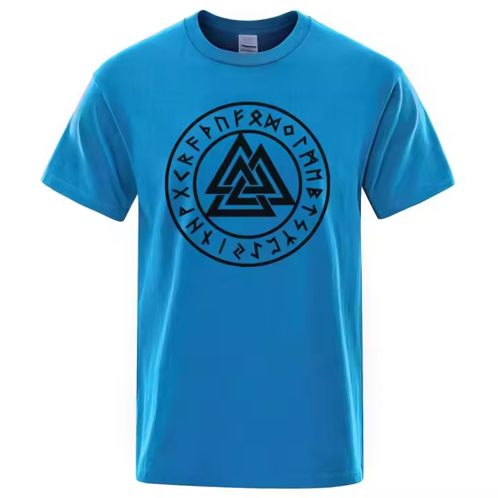 Odin Vikings Camisa de manga corta para hombre, camiseta informal de Hip Hop, ropa de calle Haruku, verano 2022 - 1