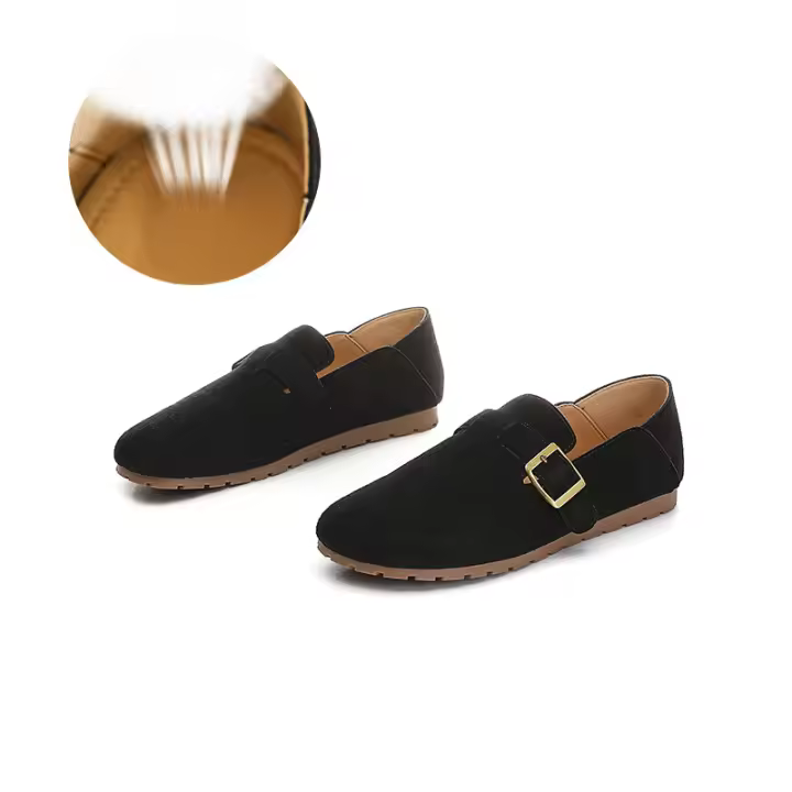 Nuevos zapatos blancos de cuero, nuevos zapatos individuales de suela plana, zapatos casuales versátiles, zapatos de mujer de temperamento retro para niños - 1