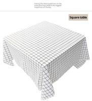 Mantel de Mesa PEVA Impermeable y Resistente al Aceite Diseño a Cuadros Negro y Blanco para Fiestas y Picnics al Aire Libre - details 7