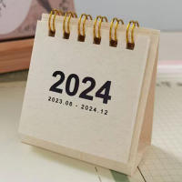 Mini Calendario de escritorio de Color sólido, planificador diario Dual, planificador de mesa, Agenda anual, organizador de escritorio, regalo, 2024 - details 2