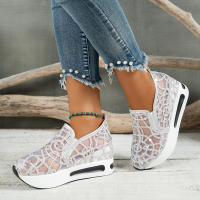 Zapatillas de deporte de malla con bordado Floral para mujer, zapatos de tacón cómodos informales sin cordones, novedad de 2023 - details 9