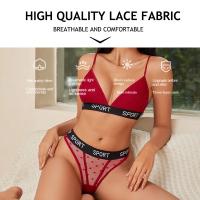 2 unids/set de sujetadores de encaje sexis para mujer, bragas brasileñas con perspectiva de cintura baja, sujetador suave inalámbrico para mujer, conjunto de sujetadores push-up para mujer - details 3