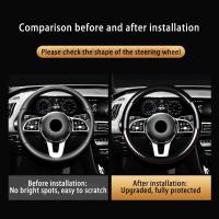 Cubierta de volante de fibra de carbono para Hyundai, accesorios de coche de cuero negro, 15" - details 1