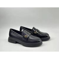 Zapatos casual británicos de mujer con suela gruesa y parte superior de un solo cordón, cuero negro ligero, nueva colección - details 2