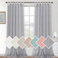 Cortinas de Lino para Salón,2 Piezas,Visillo Translúcido, Cortinas con Ojales modernos, Decorativas para Ventana, Habitación y D - details 3