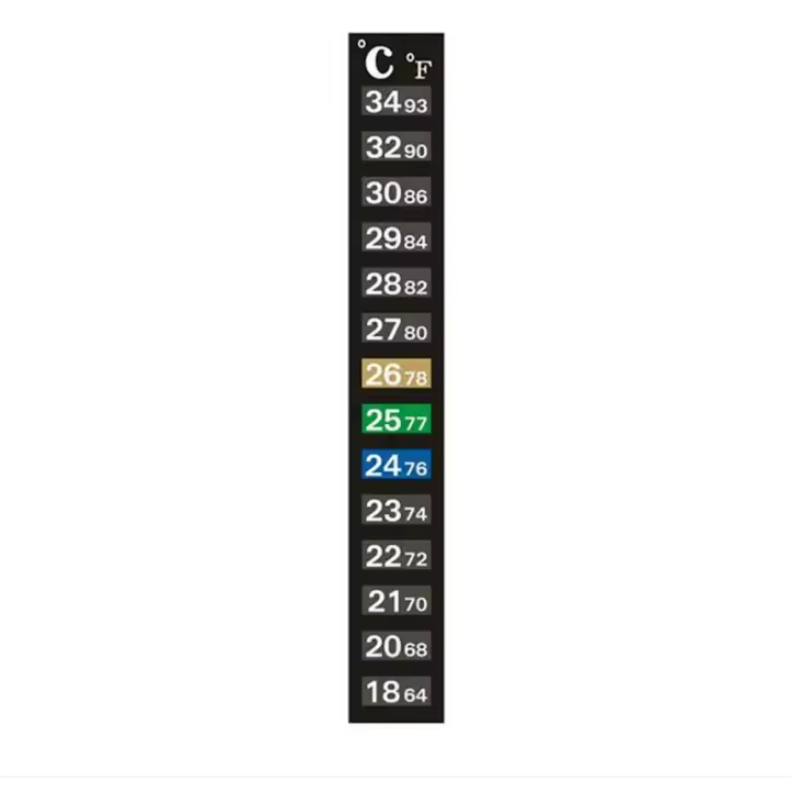 Termómetro de acuario de doble escala, pegatina de líquido Fahrenheit, Termómetro Digital, productos de Control de palo - 1