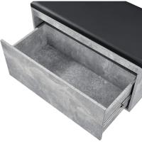 Banco Zapatero con Cajón Mueble Zapatero para 3 Pares de Calzado con Asiento Tapizado para Entrada Vestíbulo Dormitorio Aglomerado Polipiel 80 x 39 x 45 cm - details 26
