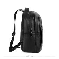 Mochila De piel auténtica 100% para hombre, morral para ordenador portátil de 14 pulgadas, de viaje, a la moda - details 16