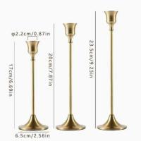 Los portavelas de mesa de metal elegantes Vintage de 1 ud./3 uds. Se utilizan para bodas, Acción de Gracias, Navidad y decoración de hoteles - details 1