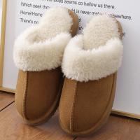 Zapatillas mullidas de invierno para mujer, zapatos peludos y peludos para el hogar, Zapatillas de casa de piel sintética, Zapatillas de felpa para interior, cómodas y cálidas, zapatillas planas silenciosas - details 5